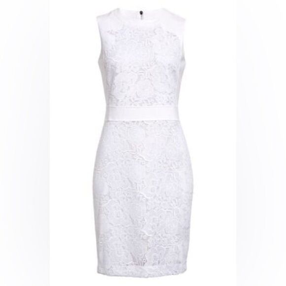 Judith & Charles NWT Sienna Sheath Sleeveless Dress Off-White Size 12 - Picture 3 of 16